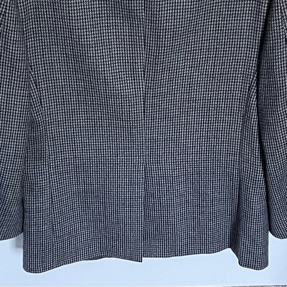 Lauren Ralph Lauren Gray Black 100% Wool Houndstooth Sport Coat Blazer - Picture 6 of 15